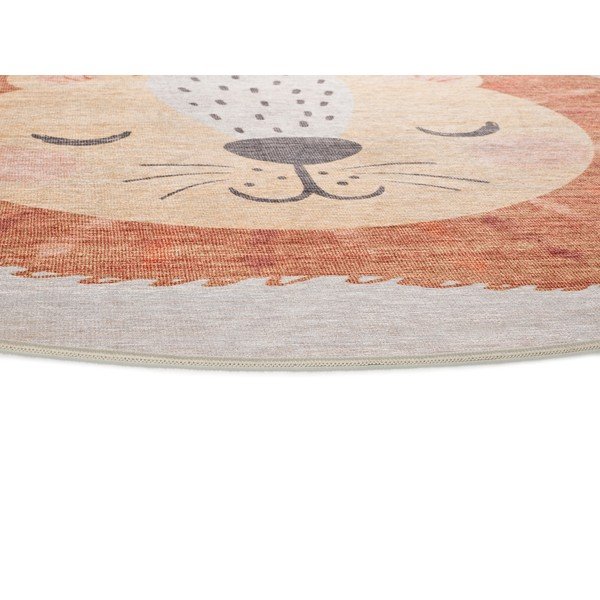 Narancssárga-krémszínű mosható gyerek szőnyeg ø120 cm Candy – Universal-image-2