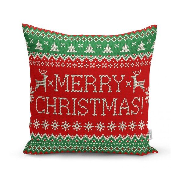 Merry Christmas 4 db karácsonyi párnahuzat és asztali futó szett - Minimalist Cushion Covers-image-3