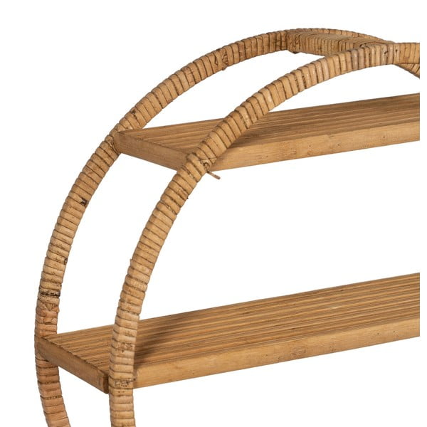Natúr színű többszintes rattan fali polc 45,5 cm – Ixia-image-2