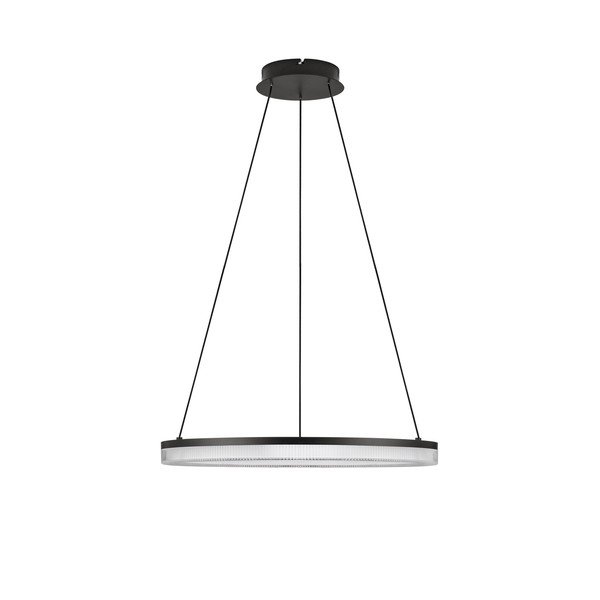 Matt fekete alumínium LED dimmelhető függőlámpa akrilüveg búrával ø 60 cm Lonela – Nova Luce