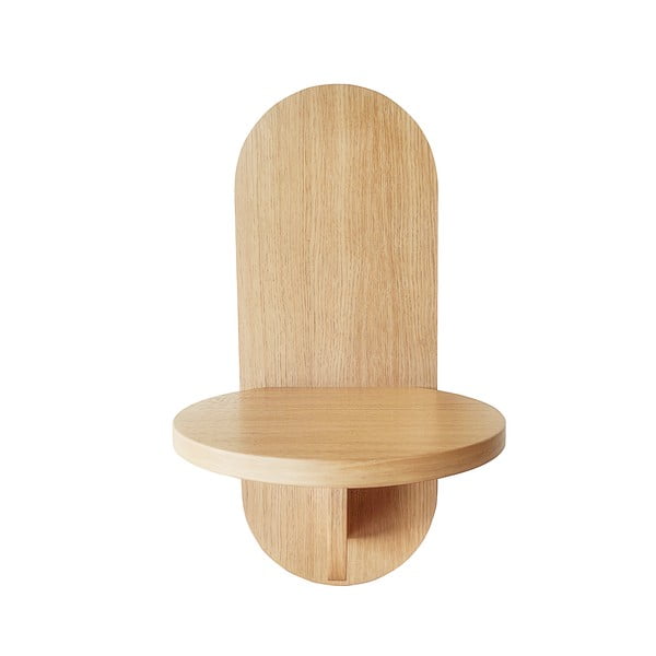 Natúr színű fali polc tölgyfa dekorral Soft – Woodman-image-3