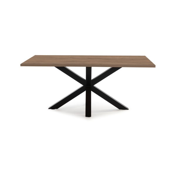 Étkezőasztal diófa dekoros asztallappal 100x180 cm Comba – Marckeric