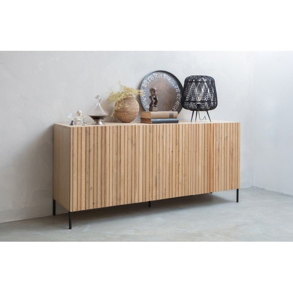 Moza fekete asztali lámpa bambuszból, ø 36 cm - WOOOD-image-1