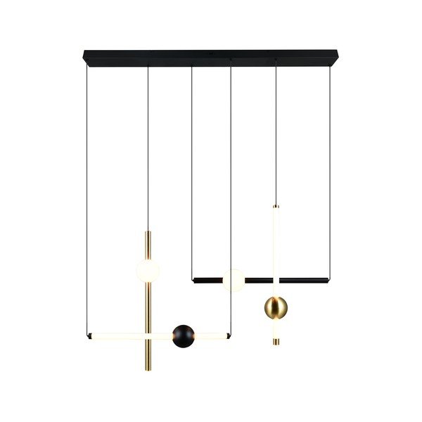 Fekete-aranyszínű LED dimmelhető függőlámpa Melita – Trio