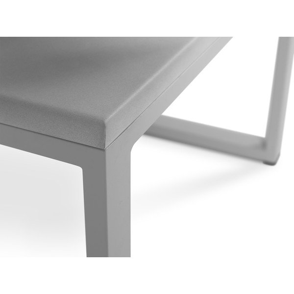 Nicea szürke kültéri asztal beton díszítéssel, szürke kerettel, hossz 60 cm - Calme Jardin-image-3