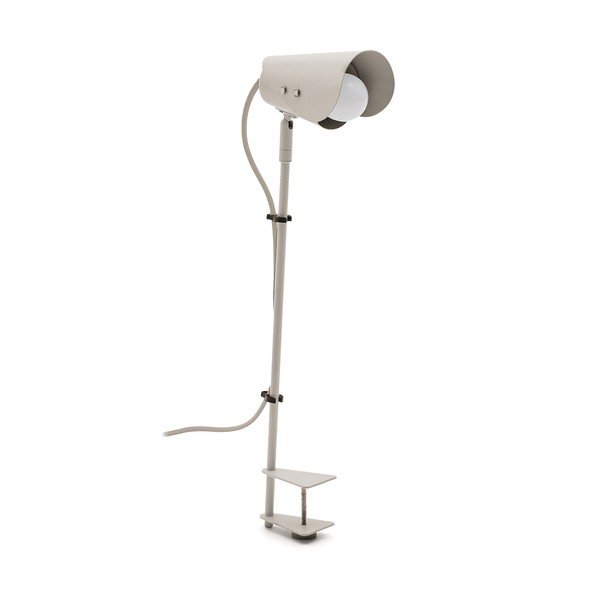 Világosszürke fém asztali lámpa csiptetővel (magasság 51 cm) Jula – Kave Home