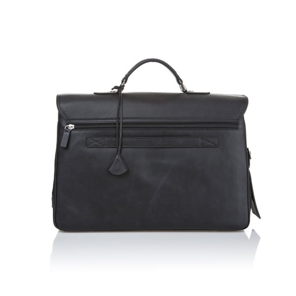 Brief férfi fekete bőr aktatáska - Ferruccio Laconi-image-2