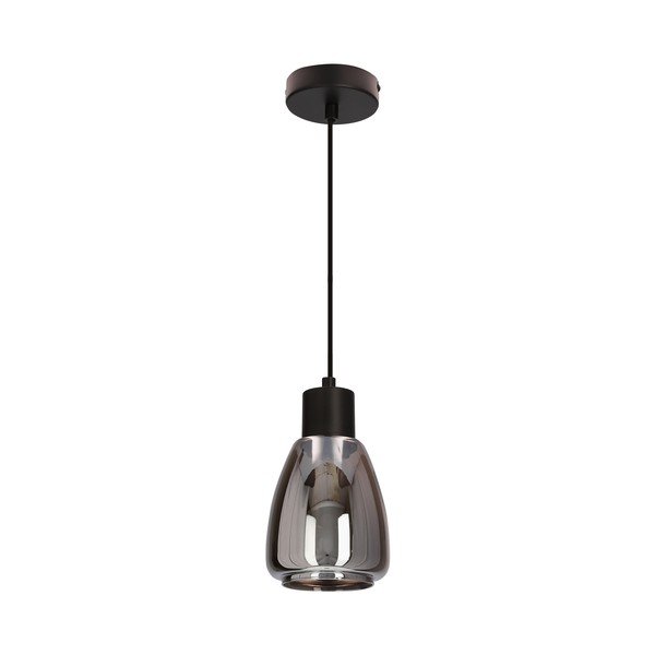 Fekete függőlámpa üveg búrával ø 12 cm Moldo – Candellux Lighting