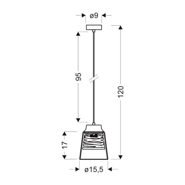 Fekete függőlámpa üveg búrával Fresno – Candellux Lighting-image-3