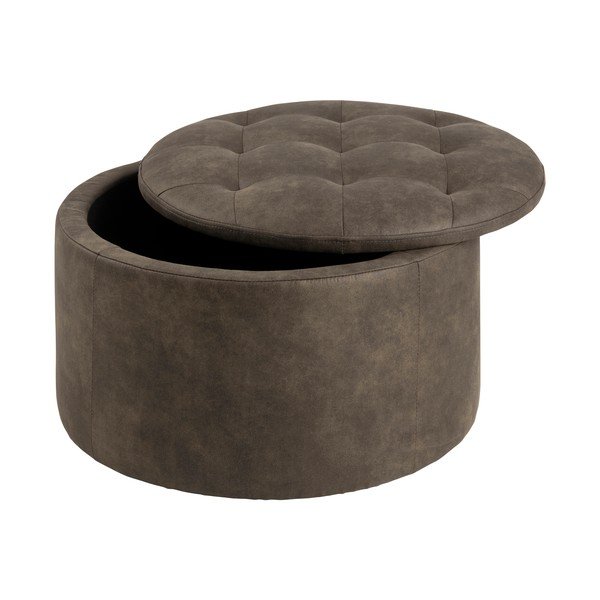 Retina olívazöld műbőr puff, ⌀ 60 cm - Actona-image-1