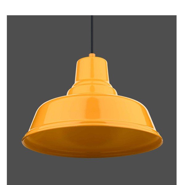 Okkersárga fém függőlámpa ø 32 cm Pawn – Squid Lighting-image-2