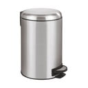 Leman ezüstszínű pedálos szemetes, 12 l - Wenko