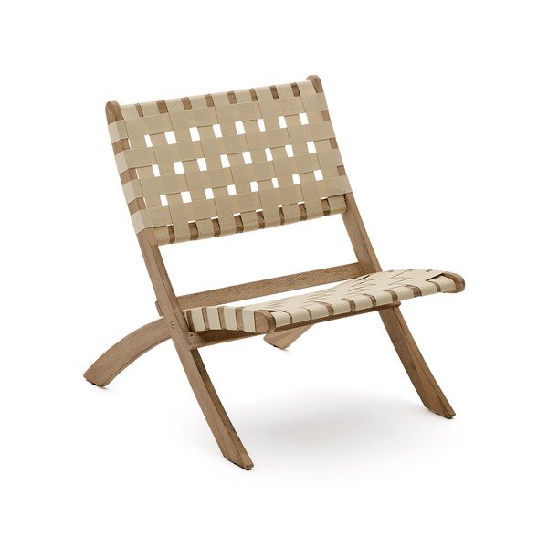 Natúr színű tömörfa kerti fotel Chabeli – Kave Home