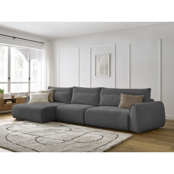 Szürke sarokkanapé Aden – Bobochic Paris-image-1