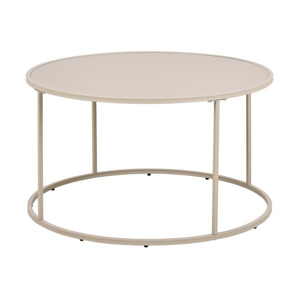 Szürke acél kerek dohányzóasztal ø 80 cm Seaford – Actona