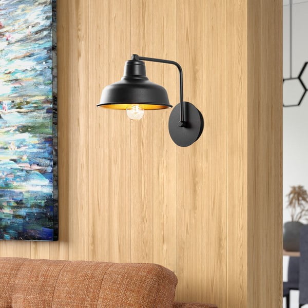 Fekete fali lámpa Berceste – Opviq lights-image-1