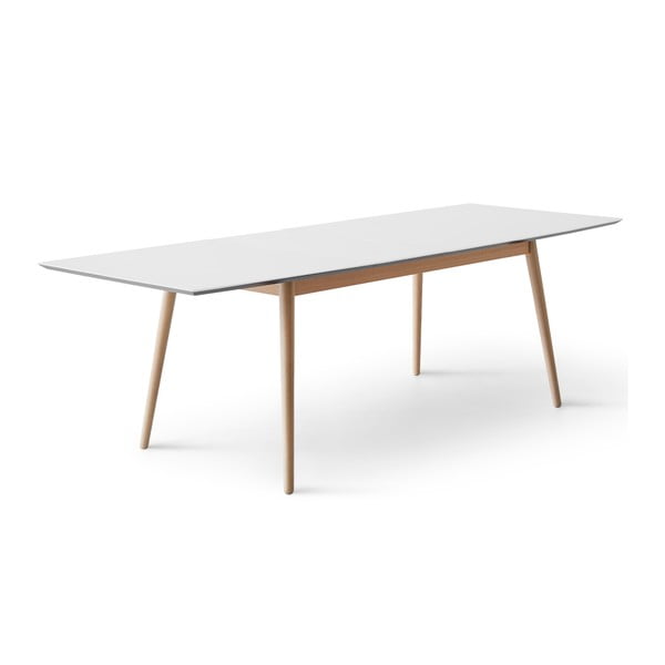 Fehér-natúr színű bővíthető étkezőasztal fehér asztallappal 90x165 cm Meza – Hammel Furniture-image-3