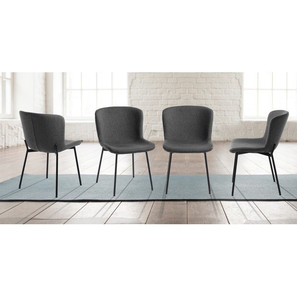 Sötétszürke étkezőszék szett 2 db-os Snug – Tomasucci-image-2