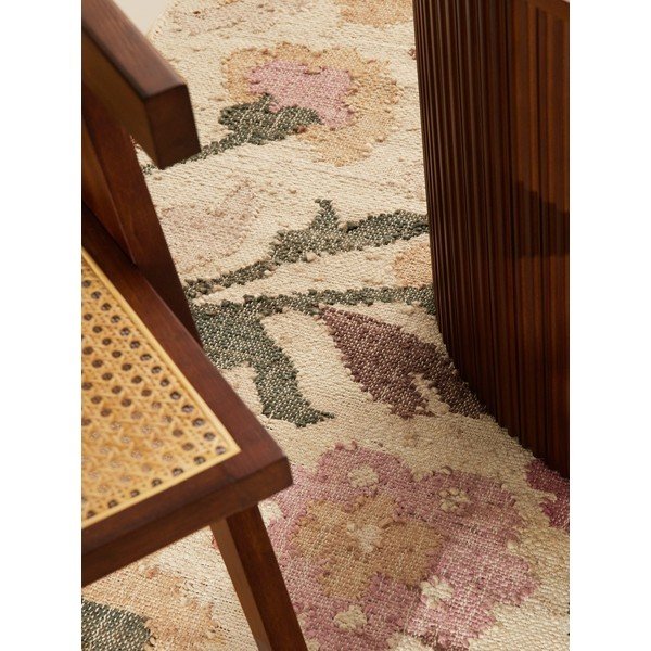 Krémszínű kézi szövésű juta futószőnyeg 80x200 cm Roya Violette – Elle Decoration-image-3