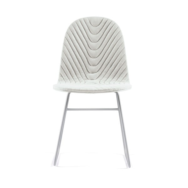 Mannequin V Wave krémszínű szék fém lábakkal - Iker