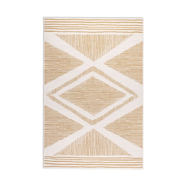Okkersárga-krémszínű kültéri szőnyeg 80x150 cm Gemini – Elle Decoration