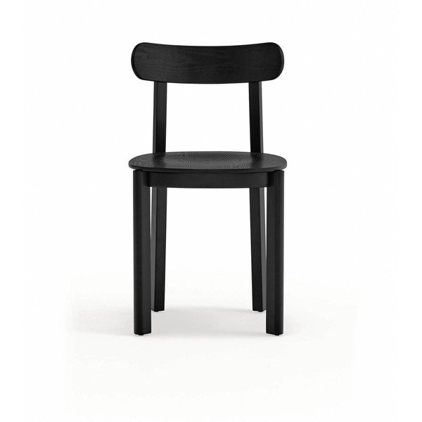 Fekete étkezőszék kőrisfa dekorral Nara – Teulat-image-2