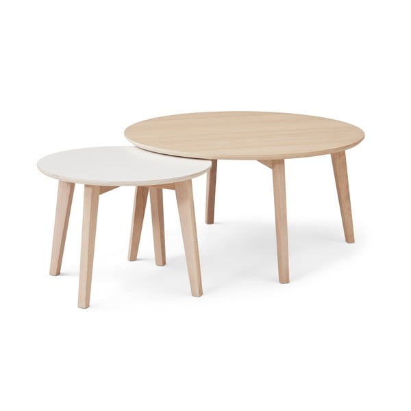 Iris dohányzóasztal tölgyfa furnérral, Ø 90 cm - Hammel-image-3