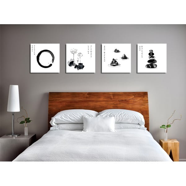 Kép szett 4 db-os 30x30 cm Japanese Zen – Wallity-image-2