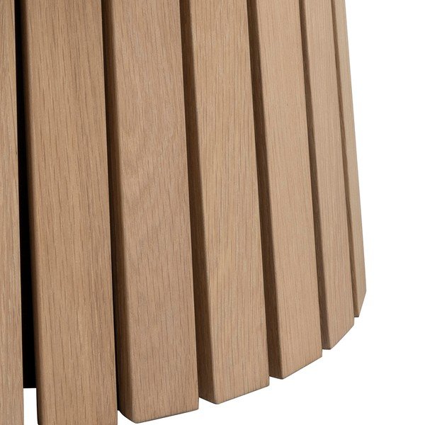 Kerek dohányzóasztal tölgyfa dekorral ø 80 cm Christo - Actona-image-4