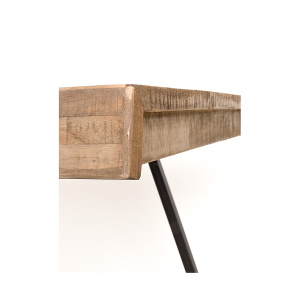 Teakfa étkezőasztal 100x220 cm Suri – White Label-image-3