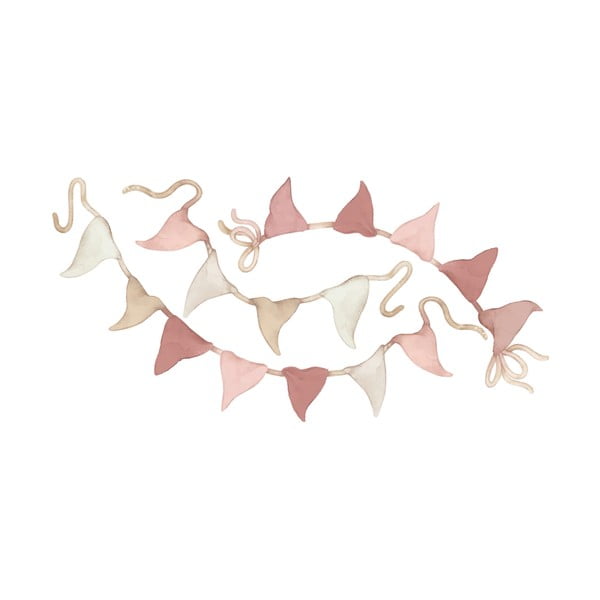 Gyerek matrica szett 3 db-os 66x33 cm Pennant Garlands – Lilipinso