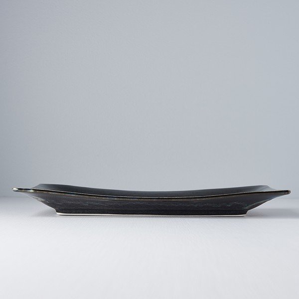 Matt sötétkék kerámia tányér, 33 x 19 cm - MIJ-image-2