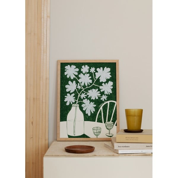 Poszter 30x40 cm Blue Flowers & Red Wine – Anouk van Cleef – The Poster Club-image-1