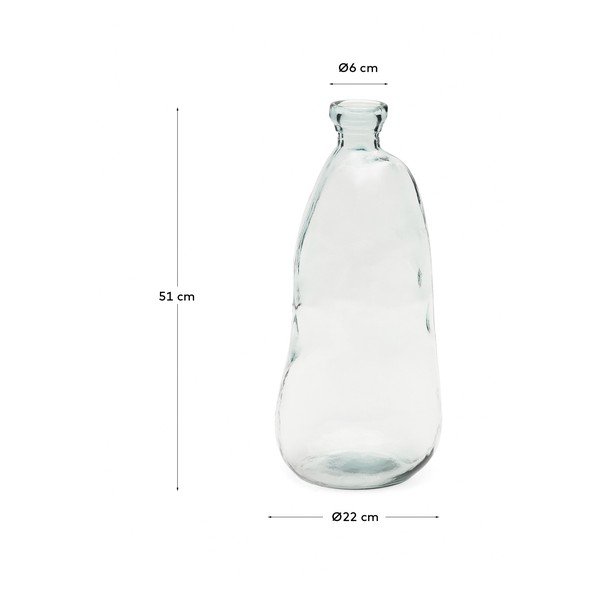 Újrahasznosított üveg magas váza (magasság 51 cm) Brenna – Kave Home-image-4