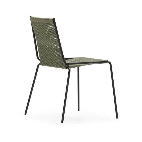 Zöld fém rakásolható étkezőszék szett 2 db-os Emily – Marckeric-image-2