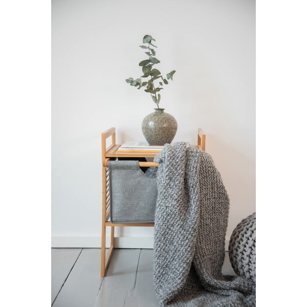 Szürke-natúr színű bambusz alacsony fürdőszoba szekrény 40x56 cm Bahari – Wenko-image-1