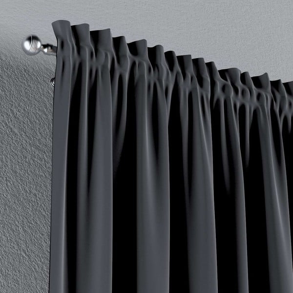 Szürke függöny 260x130 cm Posh Velvet - Yellow Tipi-image-4