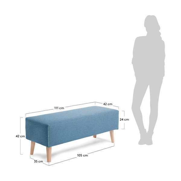 Lydia sötétkék ülőpad - Kave Home-image-4
