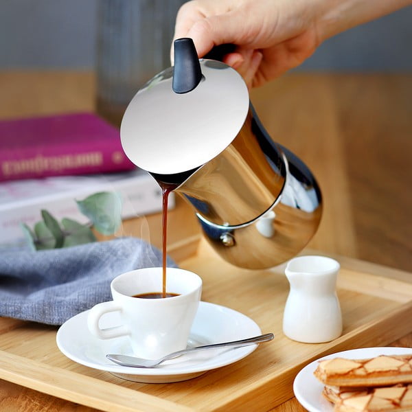 Ezüstszínű eszpresszó kávéfőző Monte Carlo – Tescoma-image-1