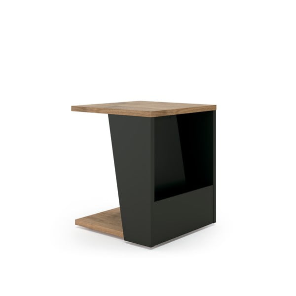 Dohányzóasztal diófa dekoros asztallappal 40x40 cm Albi - TemaHome-image-2