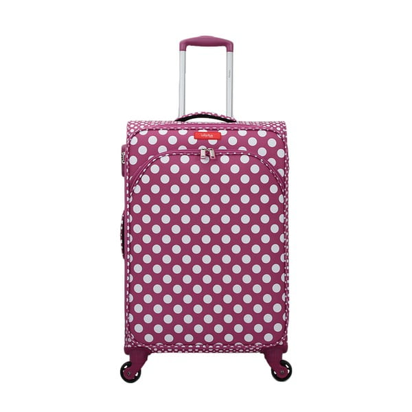 Jenny lilásrózsaszín gurulós bőrönd, magasság 67 cm - Lollipops