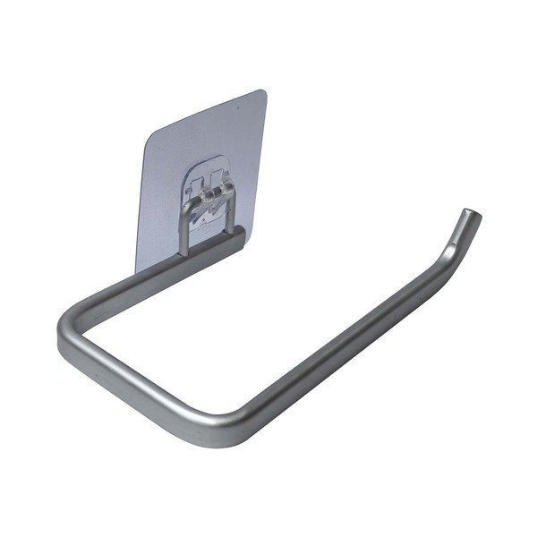 Fényes ezüstszínű öntapadós fém WC-papír tartó Filaire Aluminium – douceur d'intérieur-image-1
