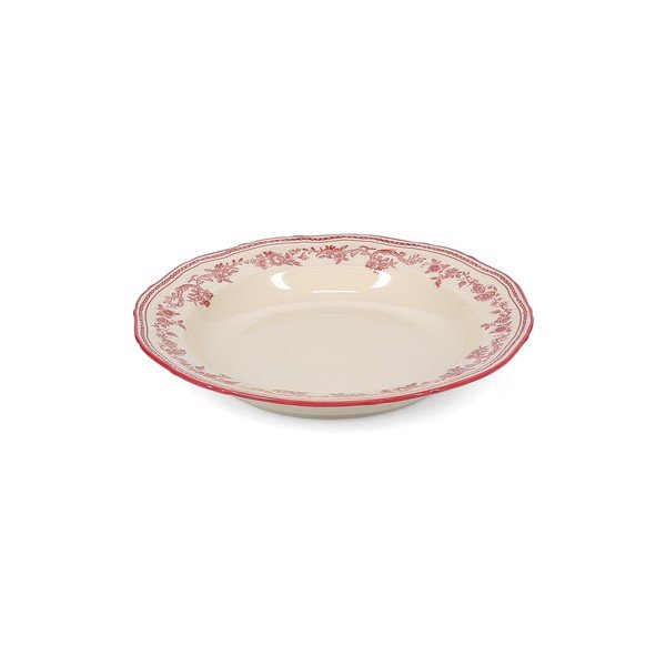 Borvörös-elefántcsont színű mély porcelán tányér ø 23 cm Cyril – S|P Collection-image-4