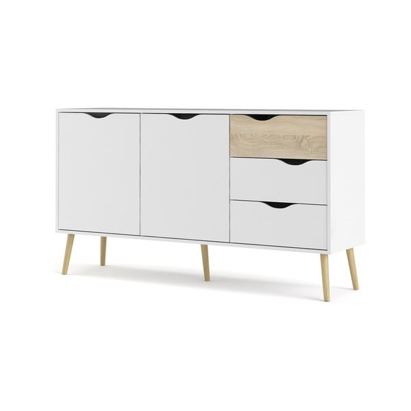 Fehér komód 147x82x39 cm Oslo – Tvilum-image-2