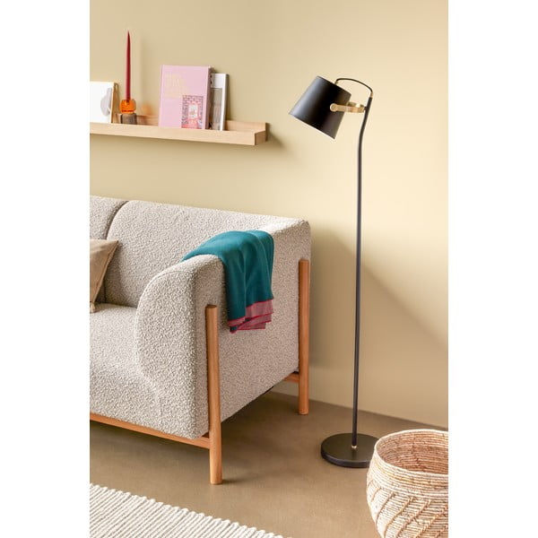 Natúr színű fali polc képekhez tölgyfa dekorral 120 cm Folk – Hübsch-image-2