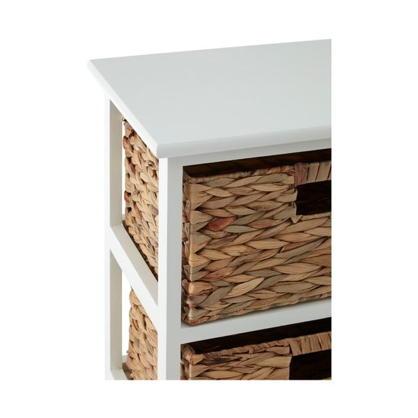 Fehér-natúr színű paulownia fürdőszobai polcos állvány 41x70 cm Padstow – Premier Housewares-image-1