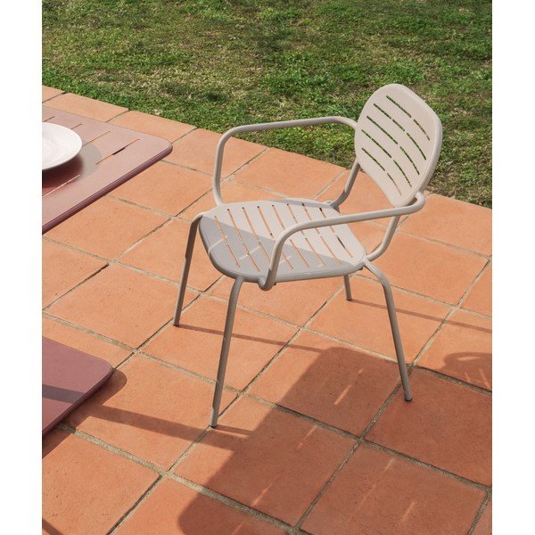 Szürkésbarna fém kerti szék Brai – Kave Home-image-1