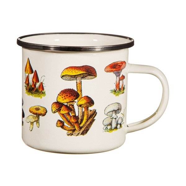 Krémszínű zománcozott gyerek bögre Vintage Mushroom - Sass & Belle