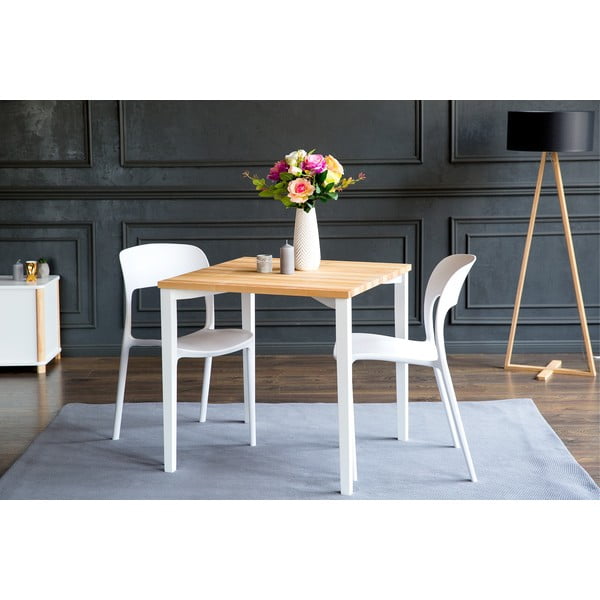 TRIVENTI fehér étkezőasztal, 80 x 80 cm - Ragaba-image-4