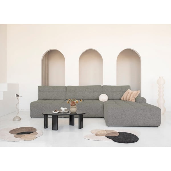 Világosbarna kinyitható tárolóhelyes moduláris sarokkanapé (jobb oldali) Lulu – Miuform-image-1